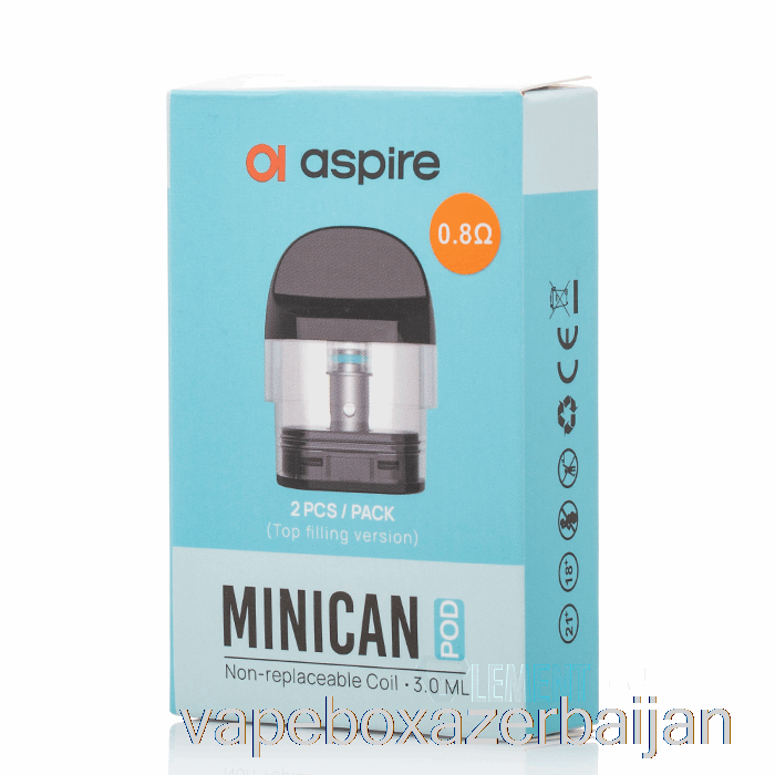 Vape Smoke Aspire MINICAN Replacement Pods 3mL Refillable MINICAN Pods